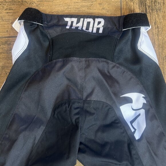 THOR Motorcycle Motocross Riding Pants Size 30 Black and White - Picture 9 of 12
